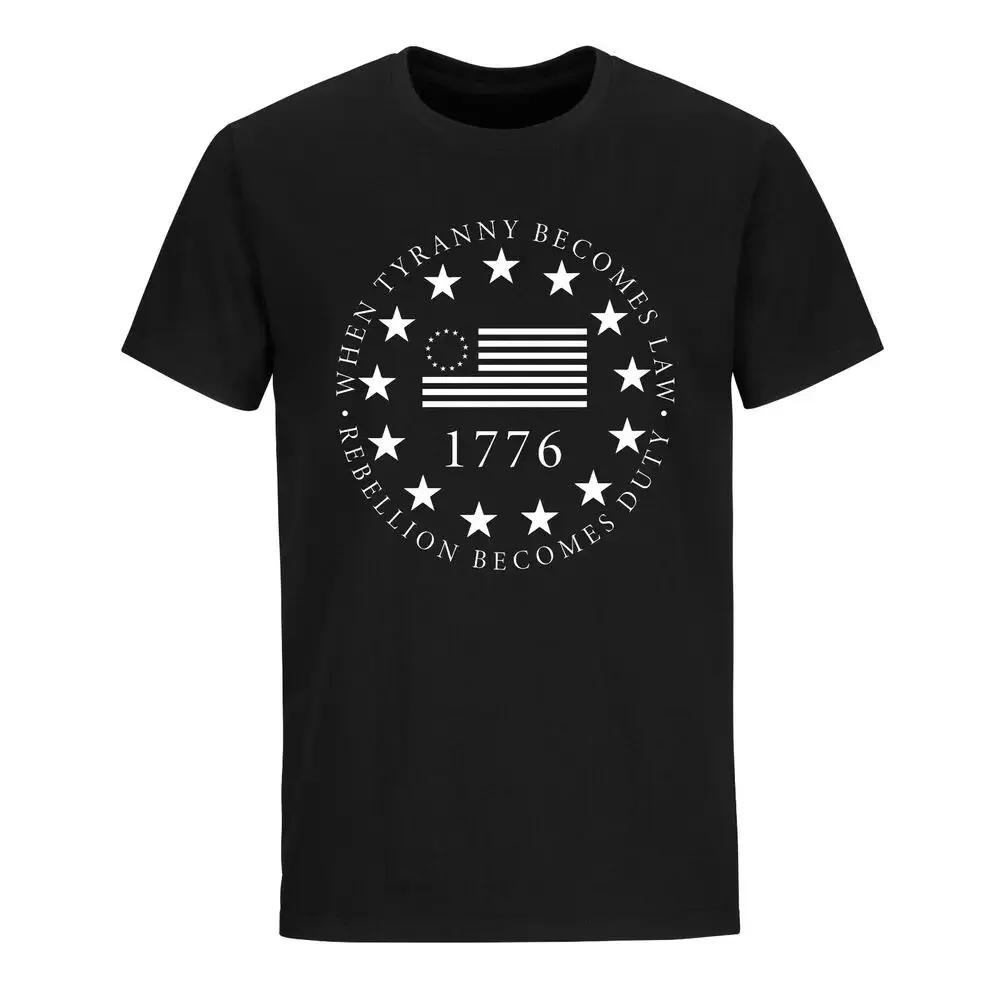 American Flag We The People 1776 Patriotic TShirt 100 Cotton ONeck Summer Short Sleeve Casual Mens Tshirt Size S3XL