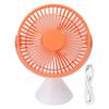 Настольный вентилятор с 3 скоростями, настольный вентилятор, подвесная подставка, двойное использование, USB, вращение на 360 градусов, потолочный вентилятор для палатки для кемпинга, 1500 мАч, оранжевый