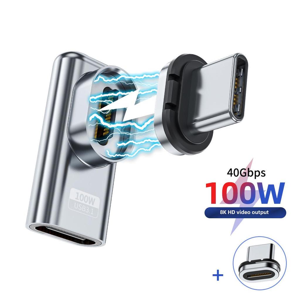 24-контактный магнитный адаптер USB-C для быстрой зарядки PD100W - совместимый с USB 3.1
