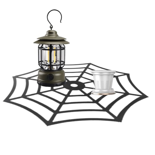 Gevrkjenp Outdoor Camping Light Pole Tray, Hollow Table for Camping Lanterns | Portable Hollow Table for Camping Lanterns, Tray Holder, Stainless Stee