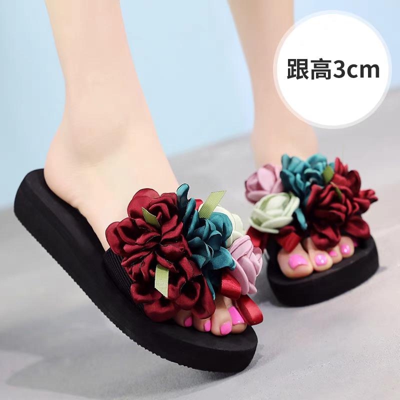 Fashion Flower Female Shoes Slippers Soft Slides Fashion Summer Clogs Woman 2025 Comfort Luxury Beach Flat Floral  Shoes Women Slippers