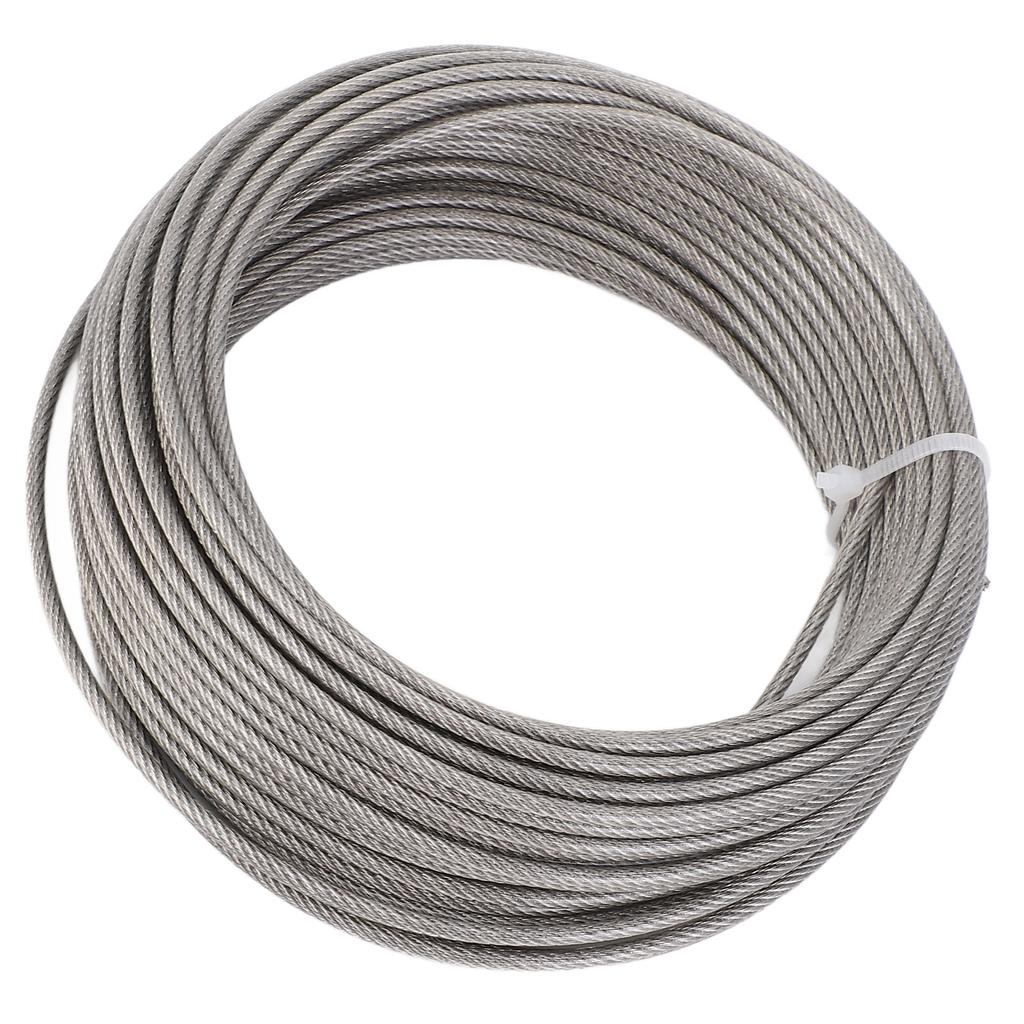 Wire Rope Kit 66ft Length 3mm Diameter 304 Stainless Steel Wire Turnbuckle Lock Kit for Garden