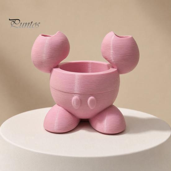 Стеллаж для хранения Держатель для зубных щеток, Прочный 3D-печатный стеллаж из PLA, Разделенная конструкция для ванной комнаты, Компактный органайзер-держатель в мультяшной форме