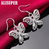 925 Sterling Silver Hollow Butterfly Drop Earring Jewelry