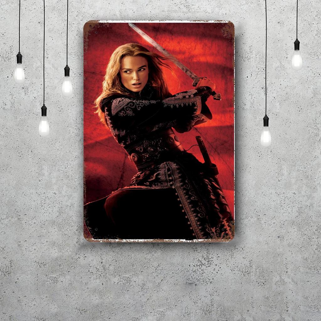 keira knightley Decor Vintage Metal Signs Tin Signs Captain Poster Decor for Bar Pub Club Man Cave Wall Decoration