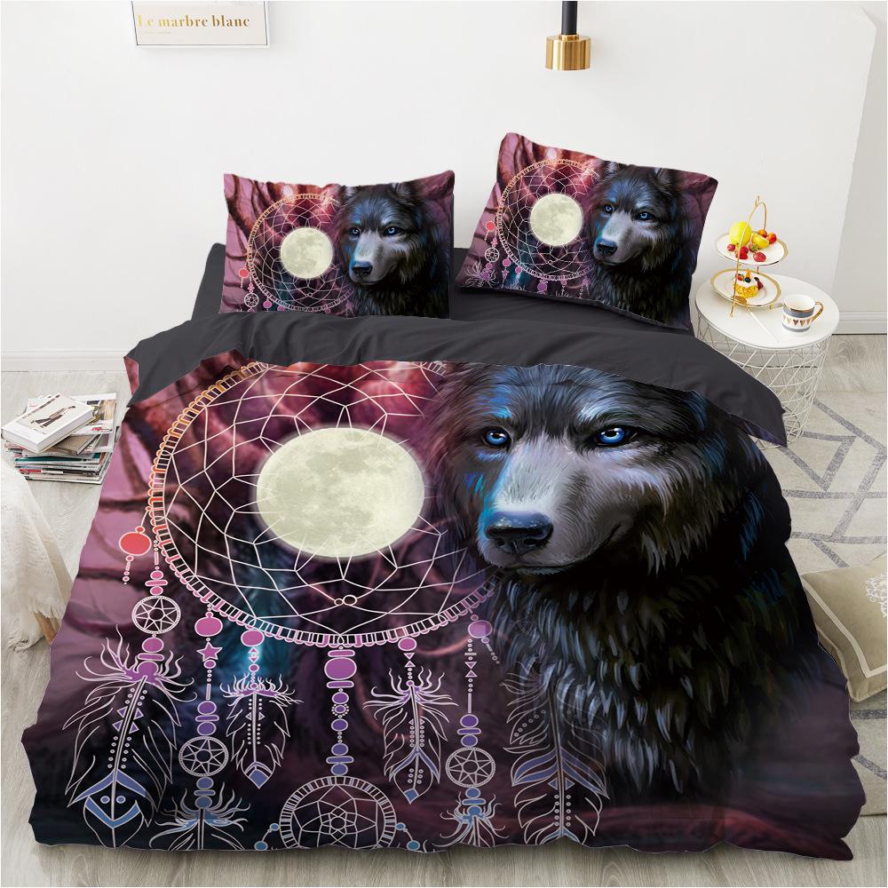 Комплект постельного белья с изображением животных, пуховые пододеяльники в стиле диких животных для мужчин и мальчиков, наволочки 2/3 шт., односпальный двуспальный чехол в подарок, двуспальная кровать размера «king-size»