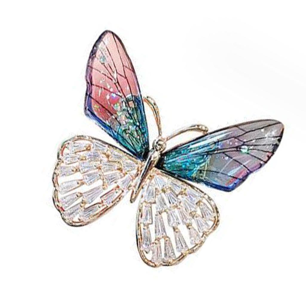 Sparkling Rhinestone Butterfly Brooch Sophisticated Butterfly Brooch Lapel Pin Jewelry for Gifting and Personal Style