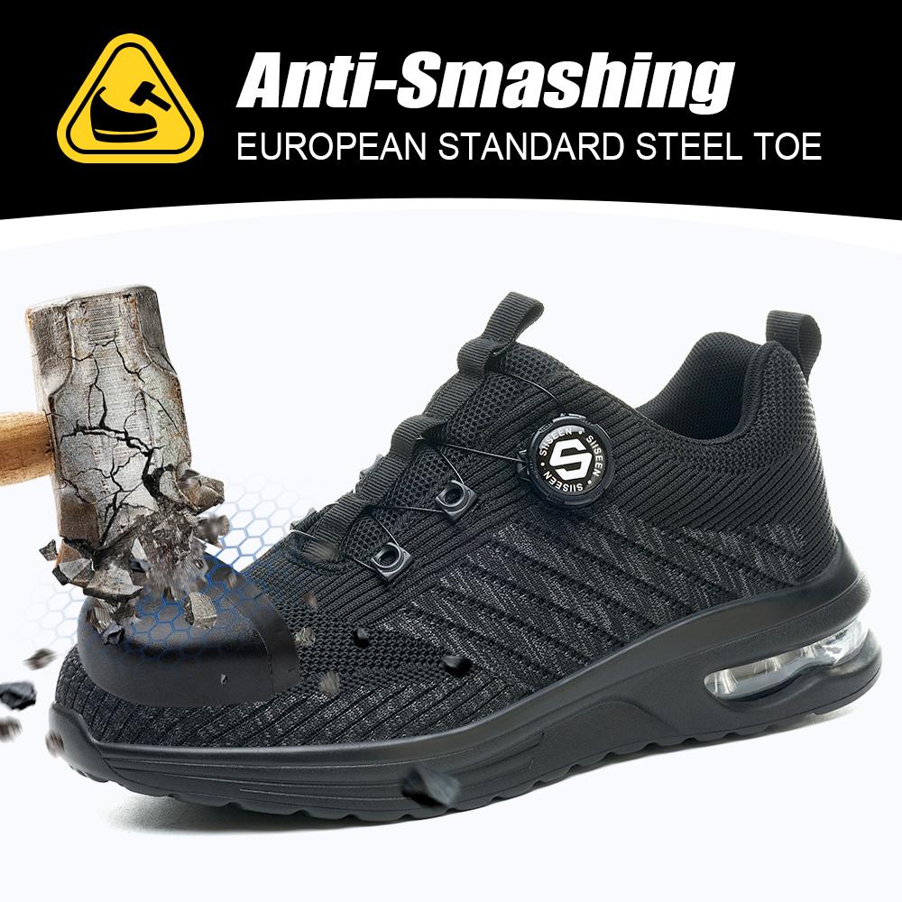 Work Sneakers Steel Toe Shoes Men Safety Shoes Puncture-Proof Work Shoes  Security Boots Fashion Indestructible Footwear