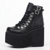 11cm High Heel Unisex's Lolita Punk Fashion Gothic Creepers Shoes Halloween Costumes Steampunk Ankle Boots Size5-15