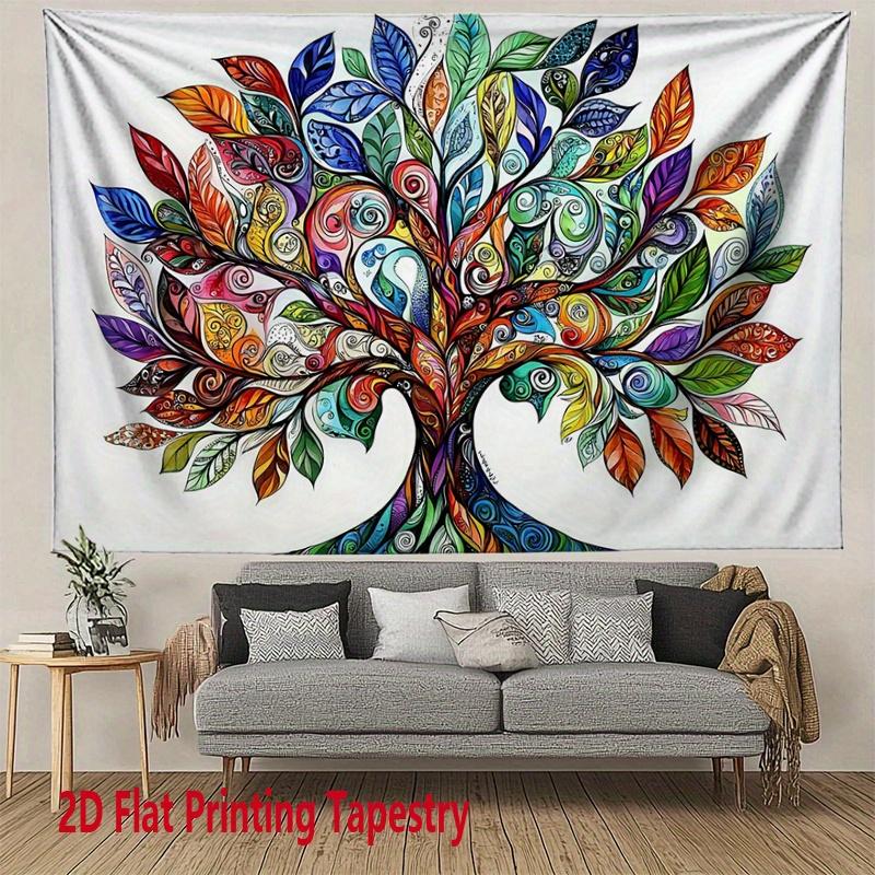 Brightly colored leaves Digital printing polyester wall tapestry suitable for use in living rooms bedrooms offices bars party