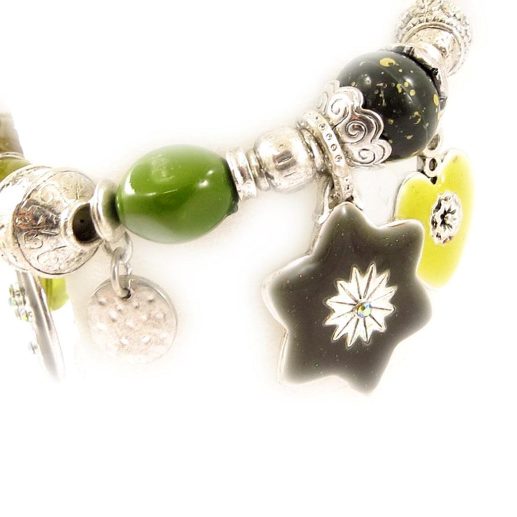 Les Trésors De Lily [C5447] — Зеленый дизайнерский браслет «Японский сад»