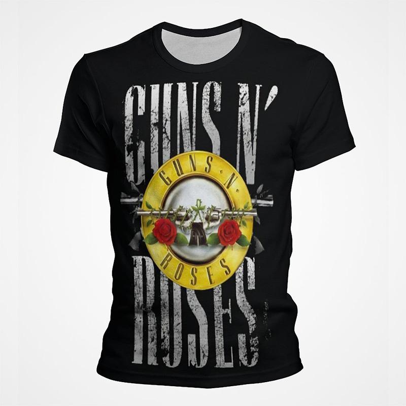 Футболка Guns N Roses с черепом для мужчин и женщин, футболки в стиле хип-хоп, панк, хард-рок, уличная одежда, летние популярные винтажные повседневные футболки с короткими рукавами