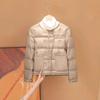 Зимняя Новая Пуховая Куртка Женская Мода Утиный Пух Элегантная, Легкая, С Длинным Рукавом и Короткая Куртка