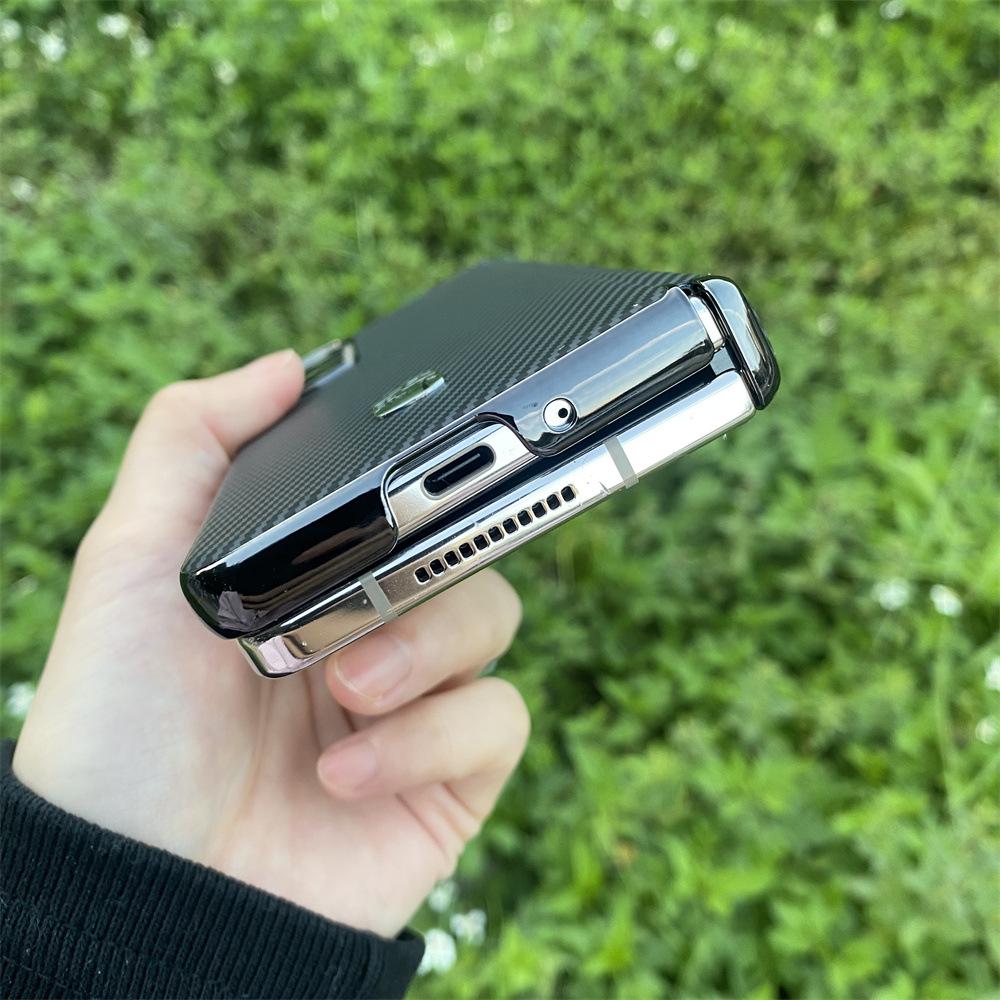 Кожаный и Кевларовый Чехол для Samsung ZFold - ZFold6, ZFold5, ZFold3 Защита Шарнира, ZFold4 Электроокрашивание