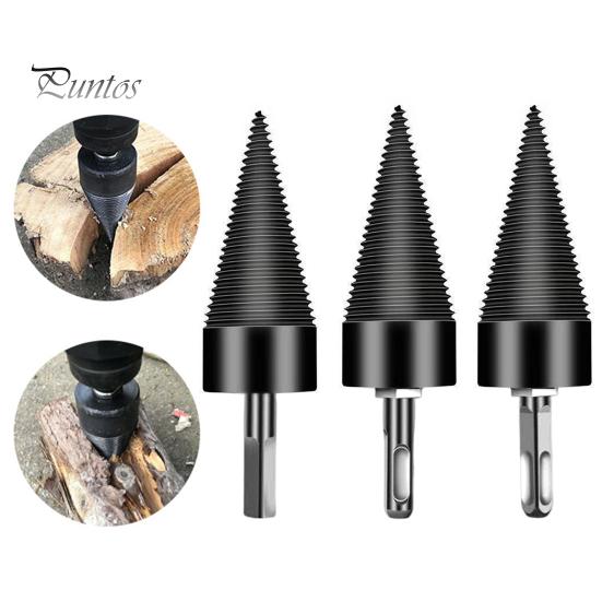 Easy Split Drill Bit Wood Splitter Rustproof Corrosion Resistant Widely Used Universal Wood Splitter Drill Bits with 3 Handles