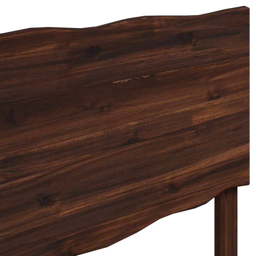 ROSTOCK Dark Brown 75 x 190 cm Single Bed Frame with Headboard