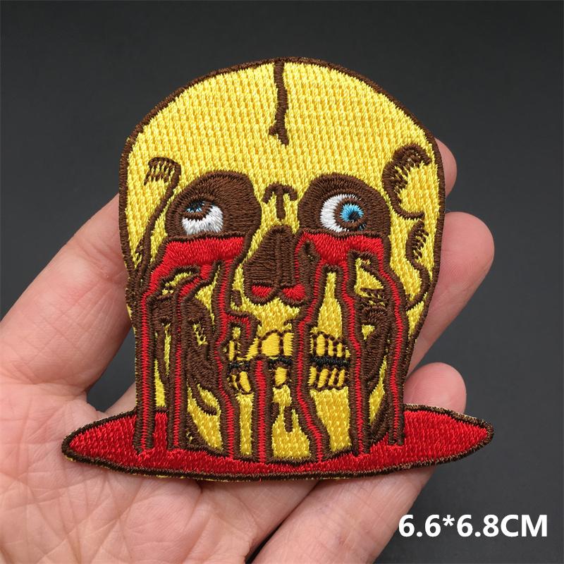 Iron On Sticker Embroidered Patches For Clothing Anime Clorhing Stickers Punk Sewing Iron-On Transfers For Clothing