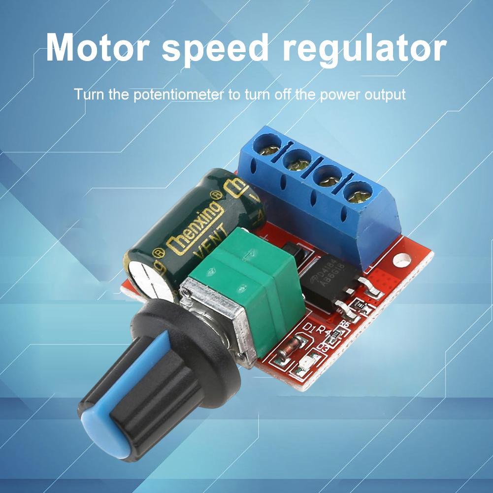 1-5PCS Mini DC-DC 4.5V-35V 5A PWM DC Motor Speed Controller 12V 24V Adjustable Module Speed Regulator Control Board Switch