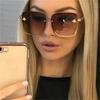 Новая Мода Женские Большие Без Оправы Квадратные Солнцезащитные Очки Пчелы Женщины Мужчины Маленькие Очки Градиентные Солнечные Очки Женские UV400