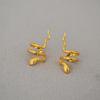 Korean Dongdaemun Gold-Plated Spiral Snake Ear Cuff - Simple, Fashionable, and Lively Design.