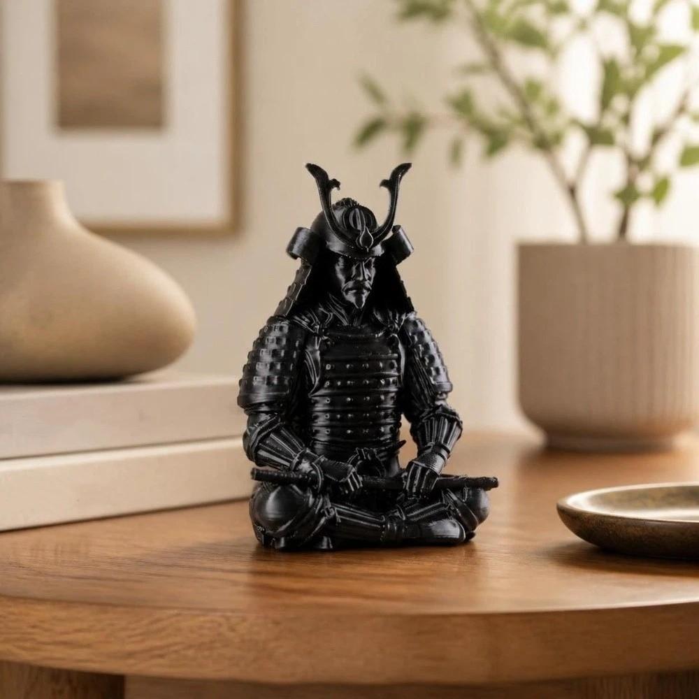 Dark Style Swordsman Figure Desk Ornaments Samurai Sculpture Ninja Statue Home Decor
