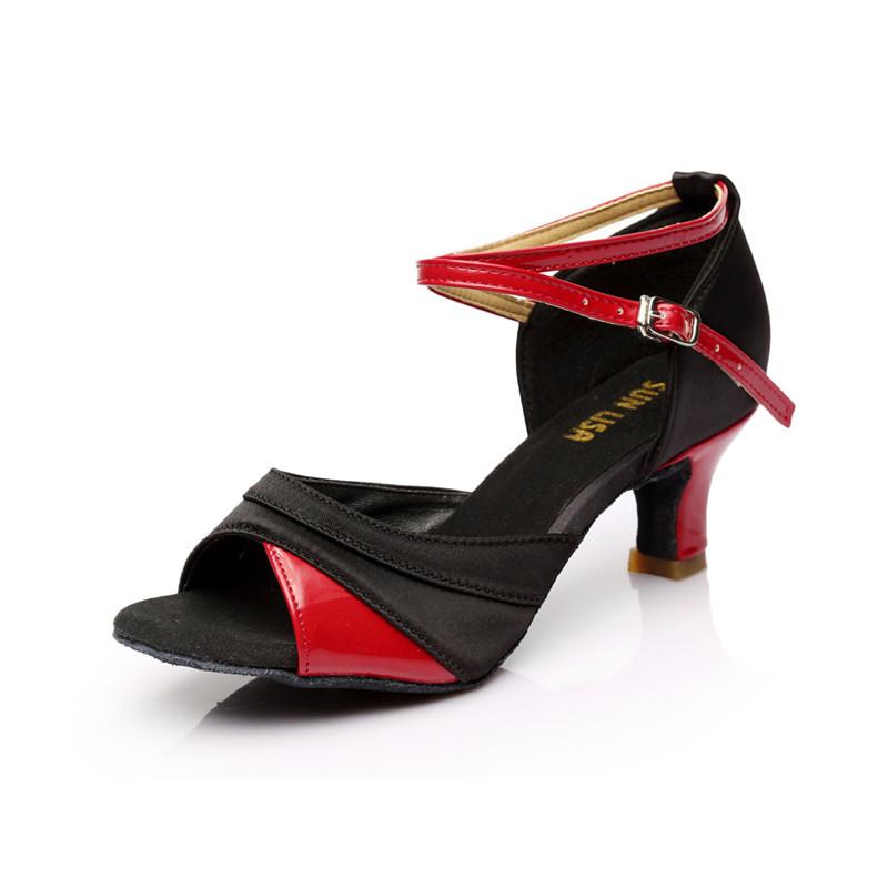 Женская танцевальная обувь Обувь для бальных танцев Латинская женская обувь с открытым носком Каблуки Женская танцевальная обувь Каблуки 5/7 см Sapato Feminino