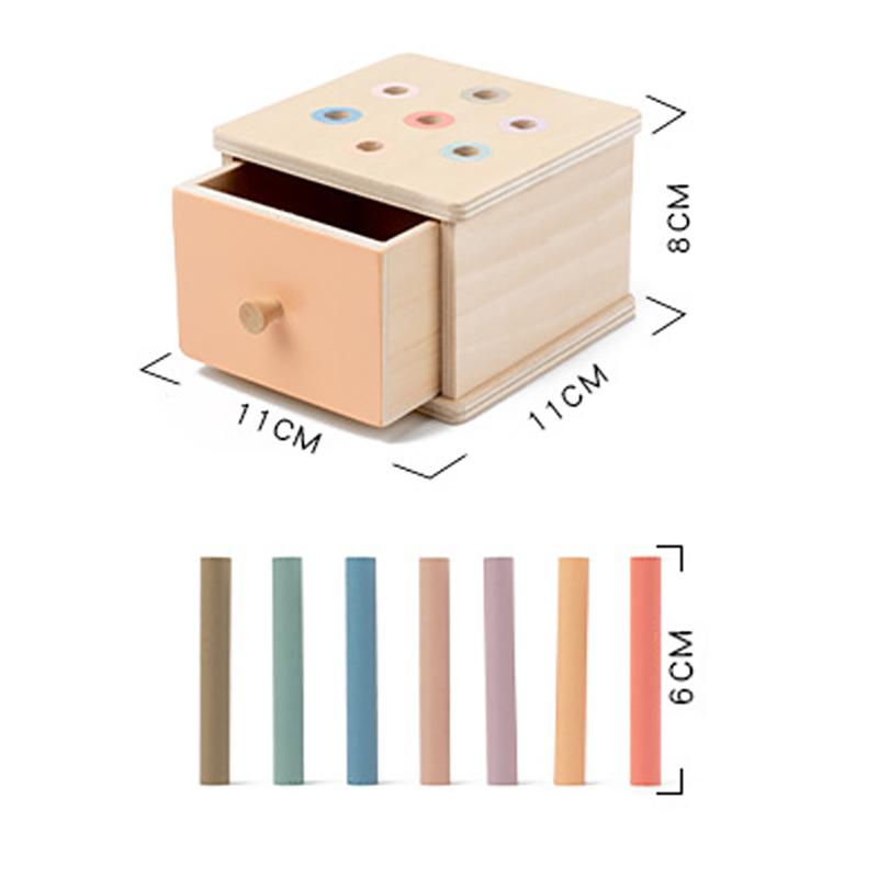 Baby Montessori Learning Toys: Wooden Color Shape Sorter with Drawer Box, Busy Board & Matching Game | Fine Motor Sensory Gift