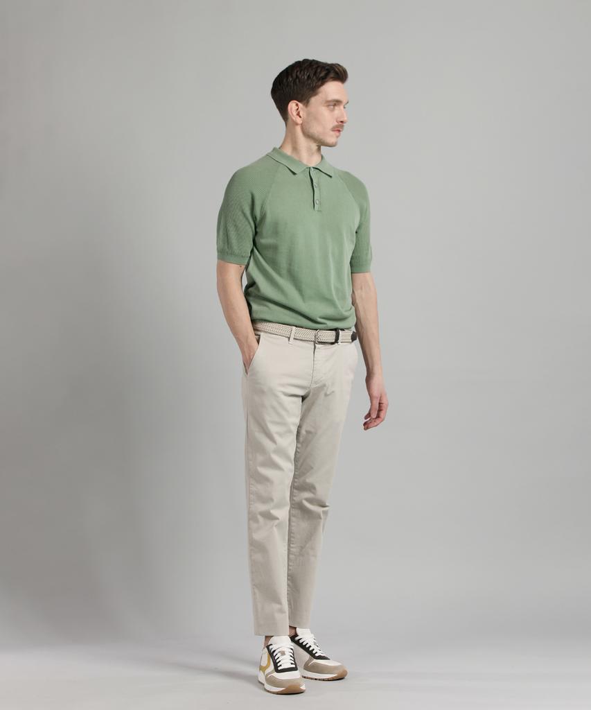 PANICALE Light Grey Regular Fit Cotton Chino Pants