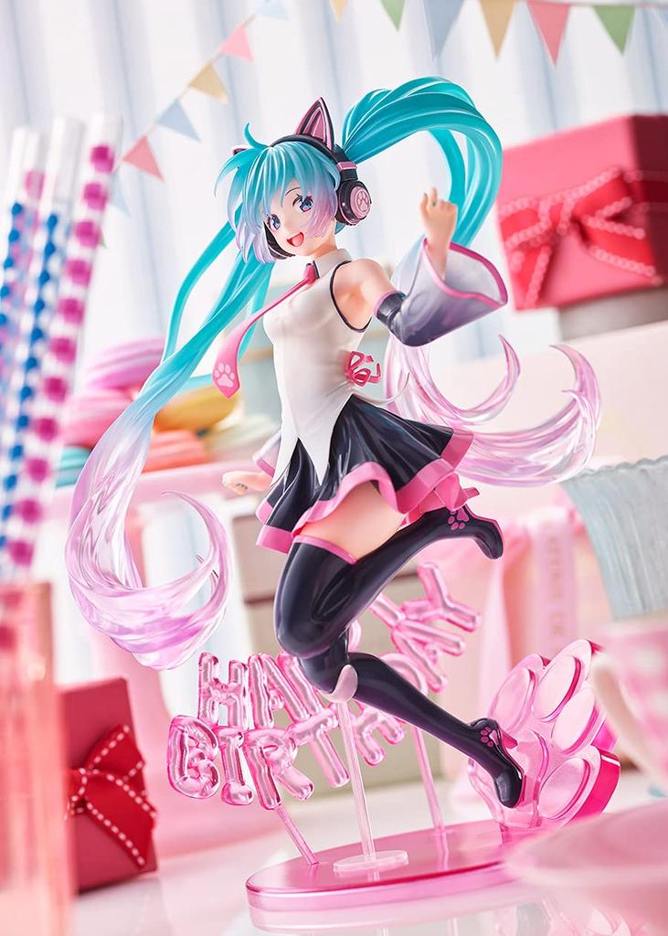 TAITO Hatsune Miku Birthday2021 AMP Figure Cat ~Happy Ver.~