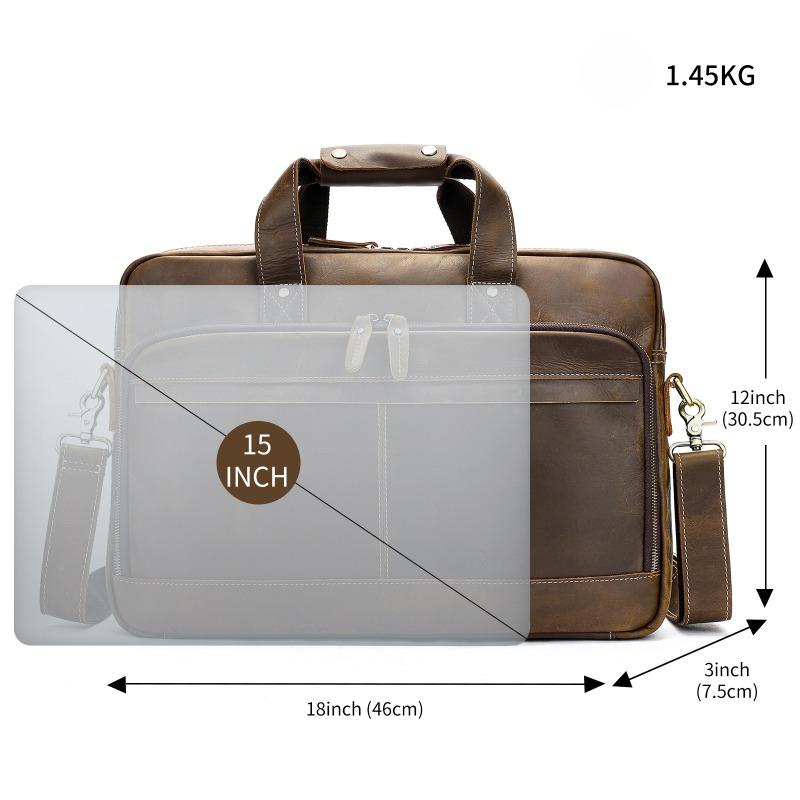 Мужской портфель, вместительная, из натуральной кожи, ручная деловая сумка, многофункциональная, одноплечевая сумка для компьютера