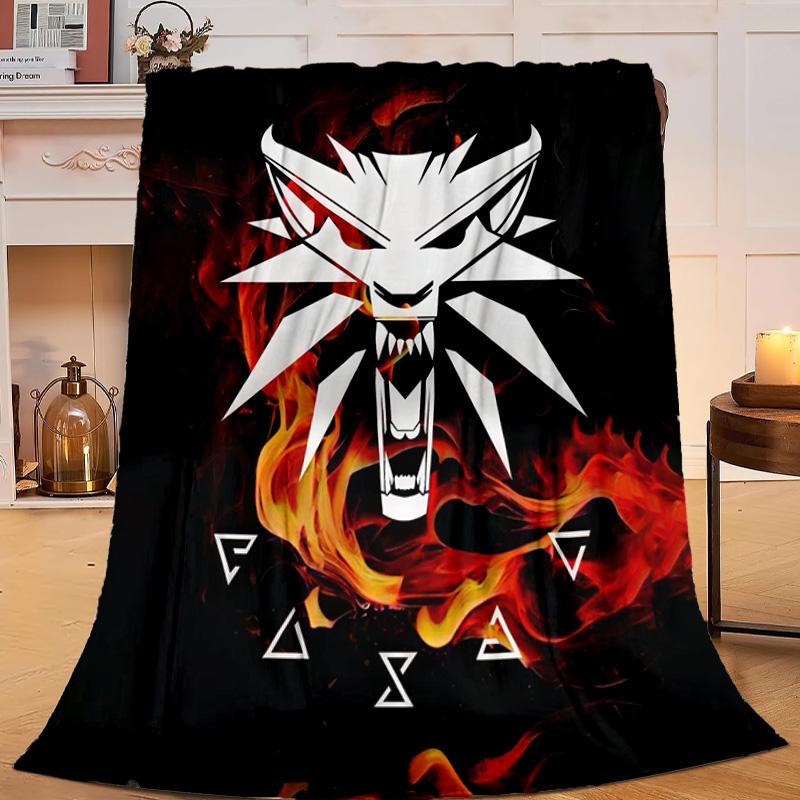 1PC wizard dragon Flannel Blanket Gift, Suitable for Both Men And Women, Soft Ideal for Beds And Sofa, Birthday Or Christmas Gift