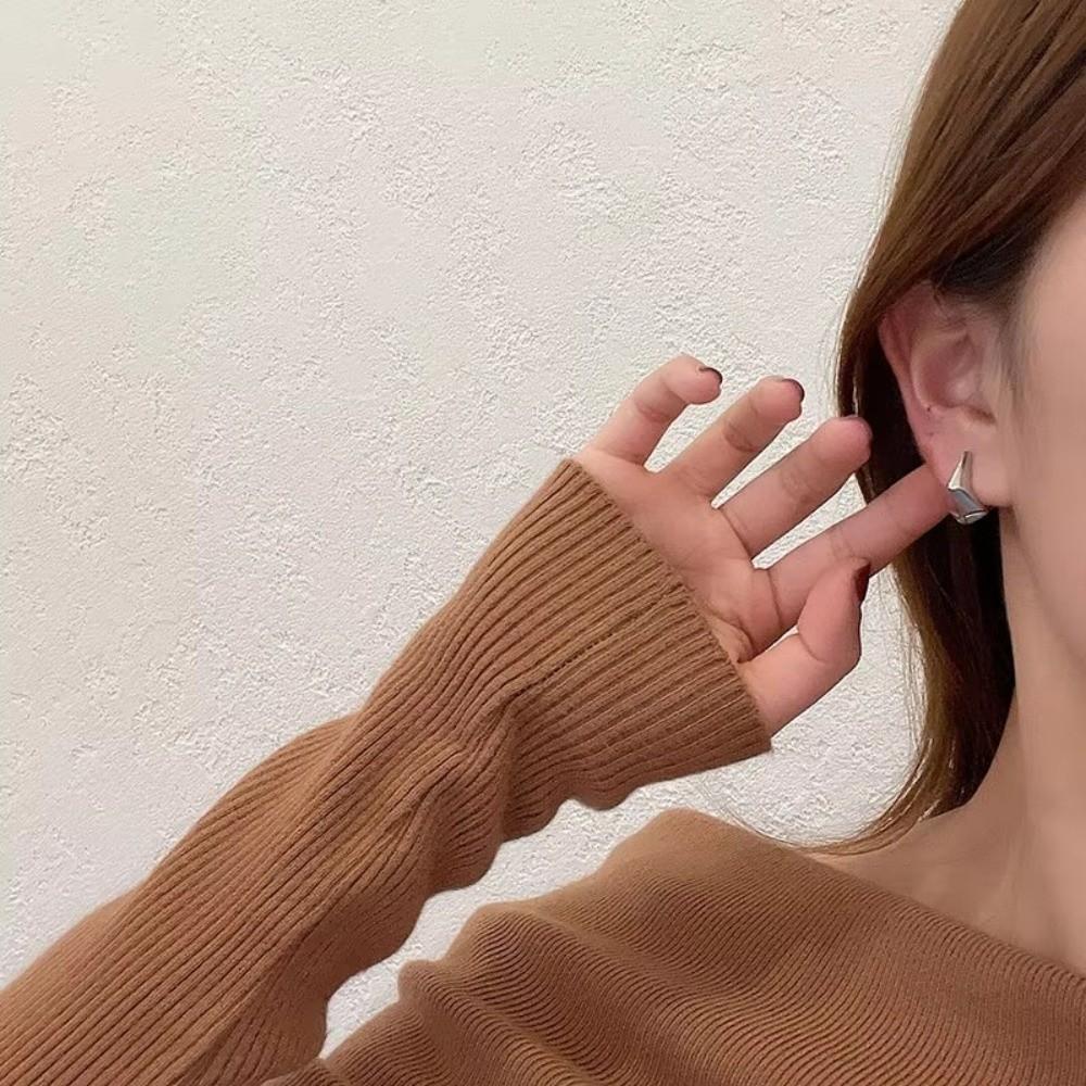 Irregular Vintage Jewelry Elegant Geometric Metal Earring Trending Polygon Earrings Daily Wear