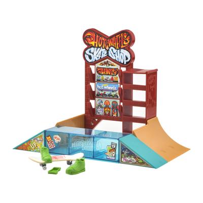 Магазин скейтбордов Hot Wheels 1 Фингерскейт с транспортным средством Игрушка Фингерскейт Игровой набор для возраста 5 лет и JGG95 (Включает обувь) Вверх, Многоцелевой,
