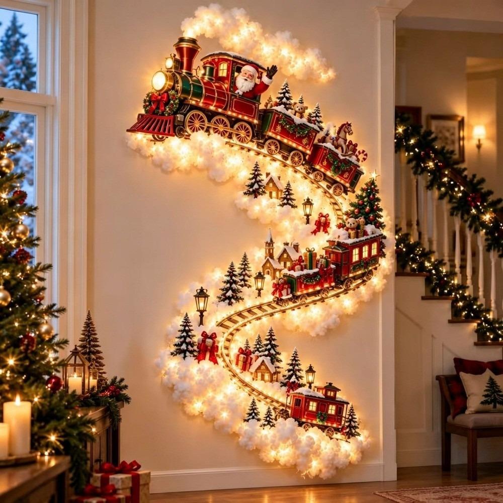 Warm White Lights Christmas Magic Trail Wall Light LED Snow Trail Light Home Indoor Decor