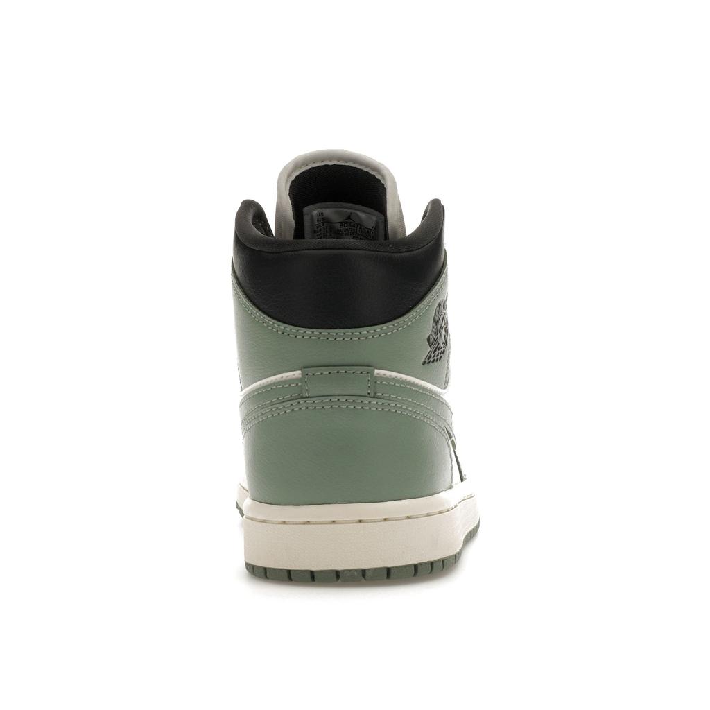 Женские кроссовки Air Jordan 1 Mid Jade Smoke Green Sail Anthracite BQ6472-130