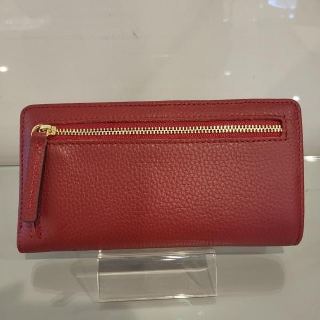 Moncross 8055AWWN Slim Women's Cowhide Long Wallet Card Holder