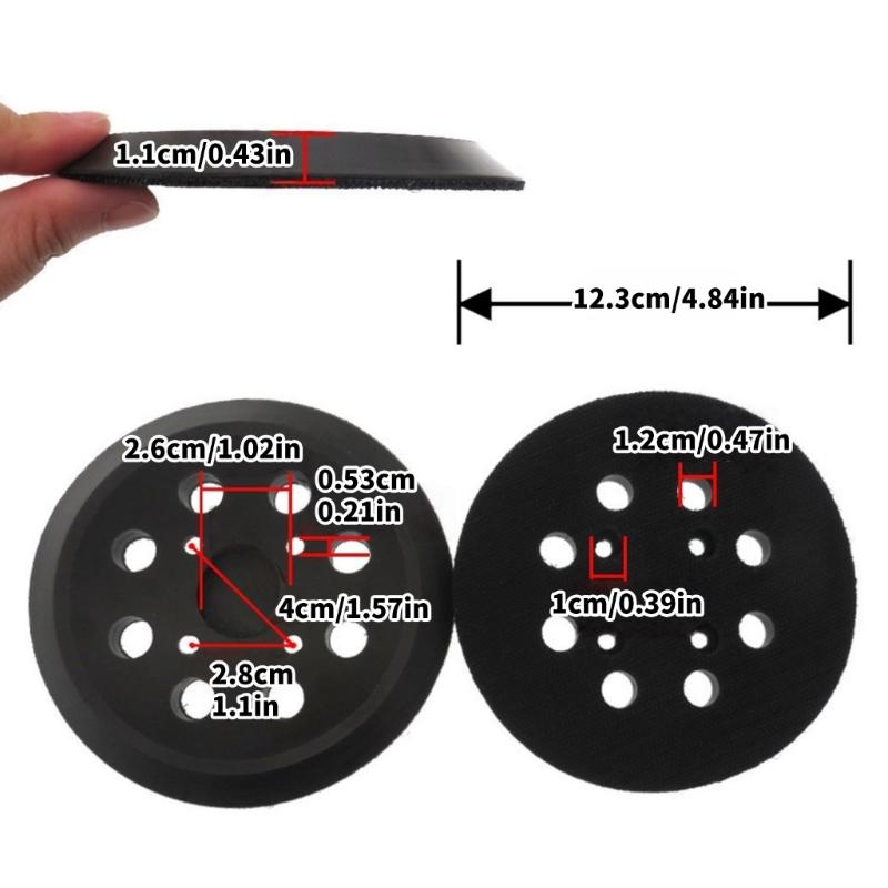 2PCS 5 Inch 8 Hole Grinder Wheel Accessories Rubber Backing Plate Advanced Dust Control Technology for Smooth Finishing