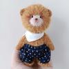 [USED] Teddy Bear, Handmade by an Overseas Artist, Plush Toy, Surprised Bear, Bear