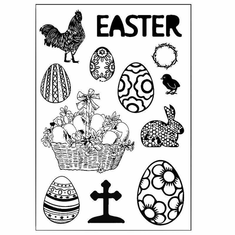 Прозрачный силиконовый прозрачный штамп с праздником Пасхи для печати альбома для скрапбукинга «сделай сам», прозрачные штампы с цветком, кроликом, яйцом, поздравлением