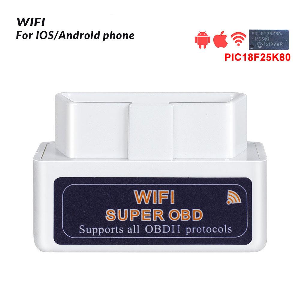 ELM327 V1.5 OBD2 Scanner PIC18F25K80 BT/Wifi ELM 327 OBD Car Diagnostic Tool For Android /IOS PK Vgate Icar2 Code Reader