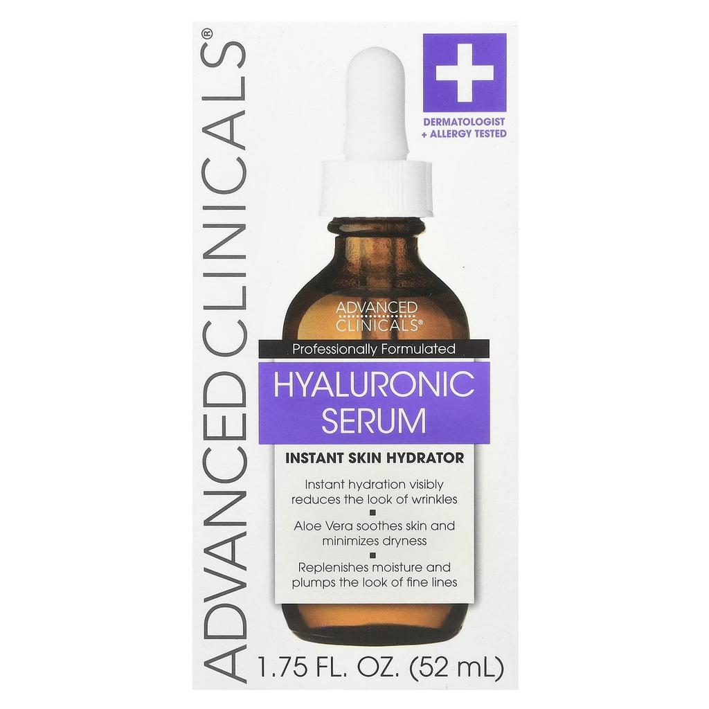 Advanced Clinicals Hyaluronic Acid Serum, 1.75 Fl Oz (52 Ml)
