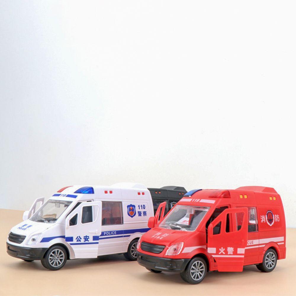Door Smooth Surface Children Boy Gift Car Model Police Car Fire Truck Ambulance Inertial Car Toy