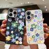 Flower Painting Pattern Matte Slim Phone Cover For iPhone 16 Pro Max 15 Plus 14 Pro 13 12 11 XS XR 8 7 Lens Protection Shockproof TPU Soft Case