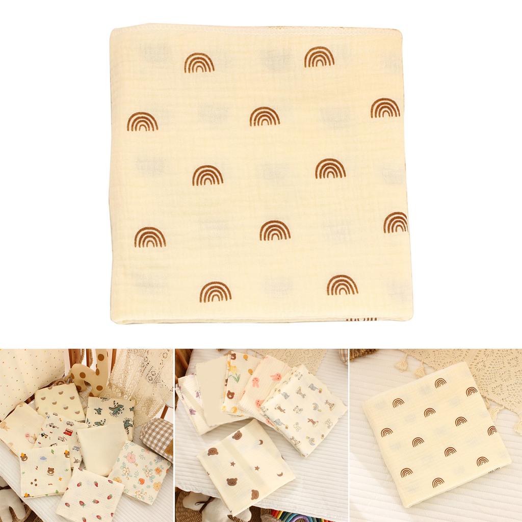 Soft and Breathable Cotton Blanket Newborns Receiving Blankets Swaddles Wrap Strollers Cover for Infant Shower Gift