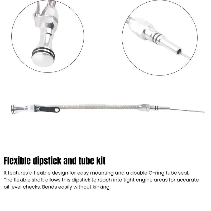 Flexible Stainless Oil Dipstick for Big Block Chevy Engine BBC 396 427 454 496 502