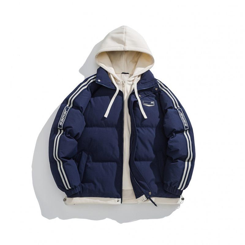 Новая парная свободная толстовка с капюшоном и хлопковой подкладкой, зимняя черная двухслойная утолщенная теплая хлопковая куртка