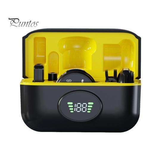 Беспроводной петличный микрофон с шумоподавлением, сверхчистый звук, 360-градусная запись, петличные микрофоны