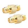 2pcs RF Switch Female to Female Radio SMA Coaxial Adapter Two way Head Coupling Connector