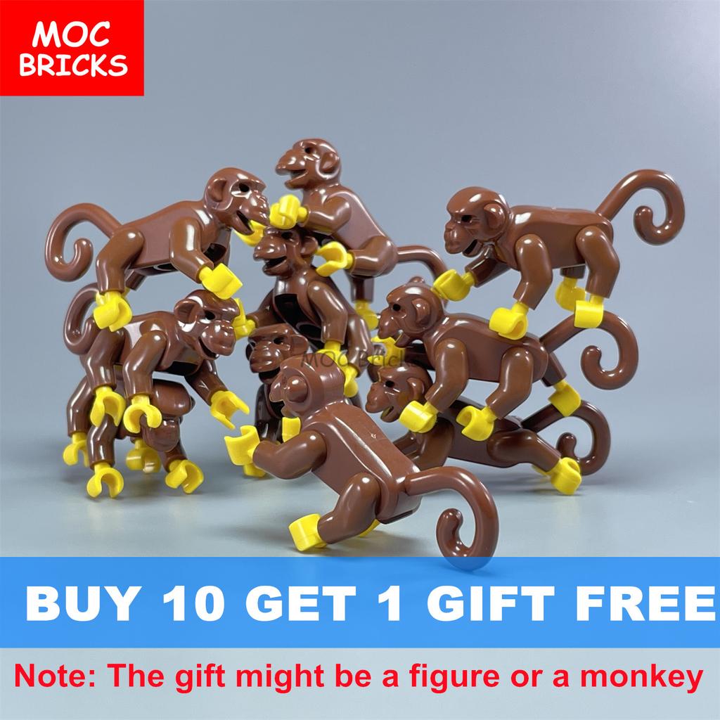 Нетоксичные Moc Кирпичи Животное Король Обезьян Легенда Путешествие на Запад Фигурка Действия Образовательные Строительные Блоки Игрушки Подарки для Детей