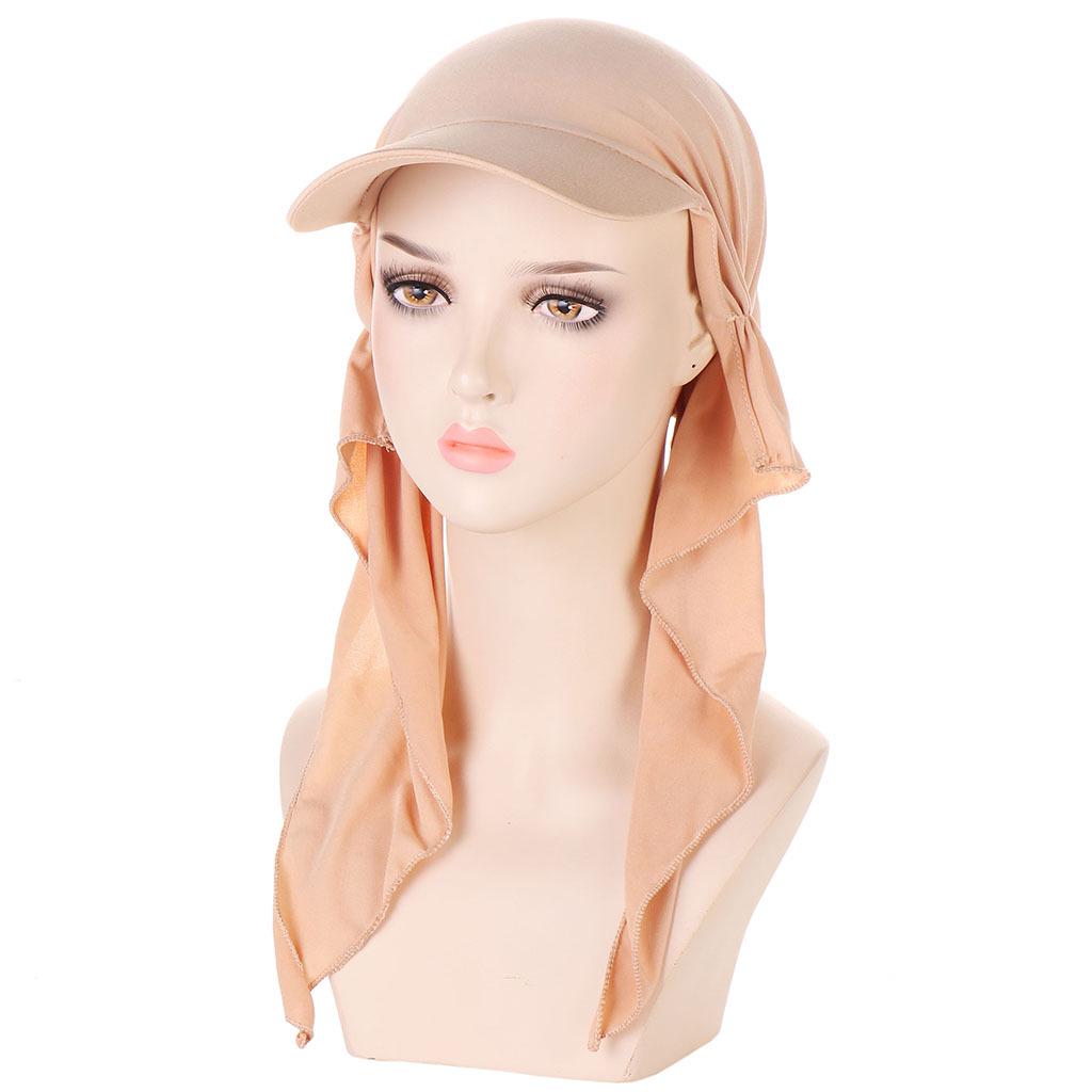 Curved Multicolor Muslim Hijab Baseball Cap